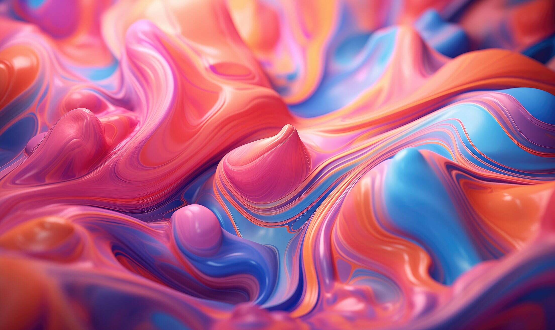 3D Abstract Liquid Colorful Rendering Free Stock Photo | picjumbo