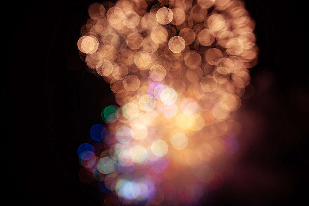 4th of July Fireworks Background Bokeh