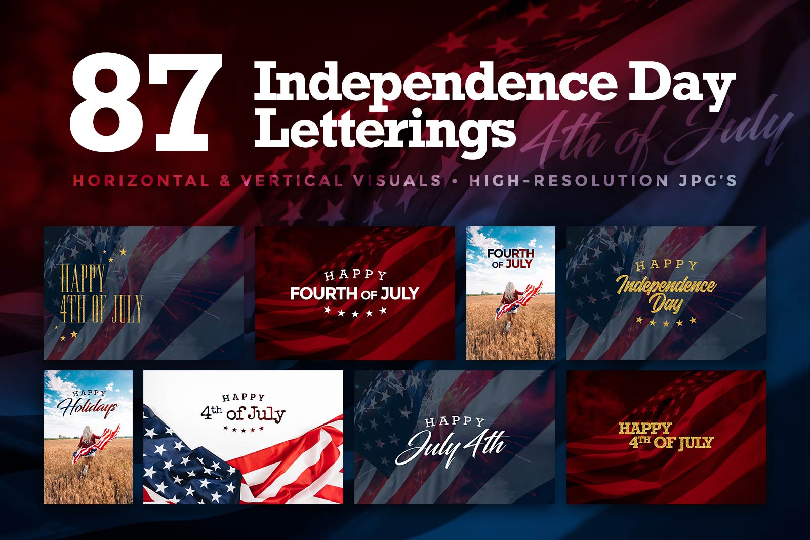 Download hi-res stock photos from our Independence Day Letterings PREMIUM Collection!