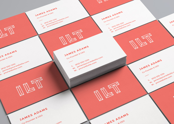 Download Download Free Perspective Business Card Mockup Design Resources PSD Mockup Templates