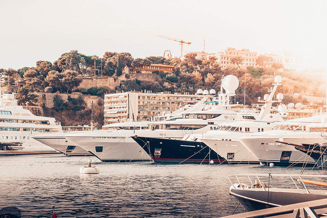 A Port with Yachts in Monaco