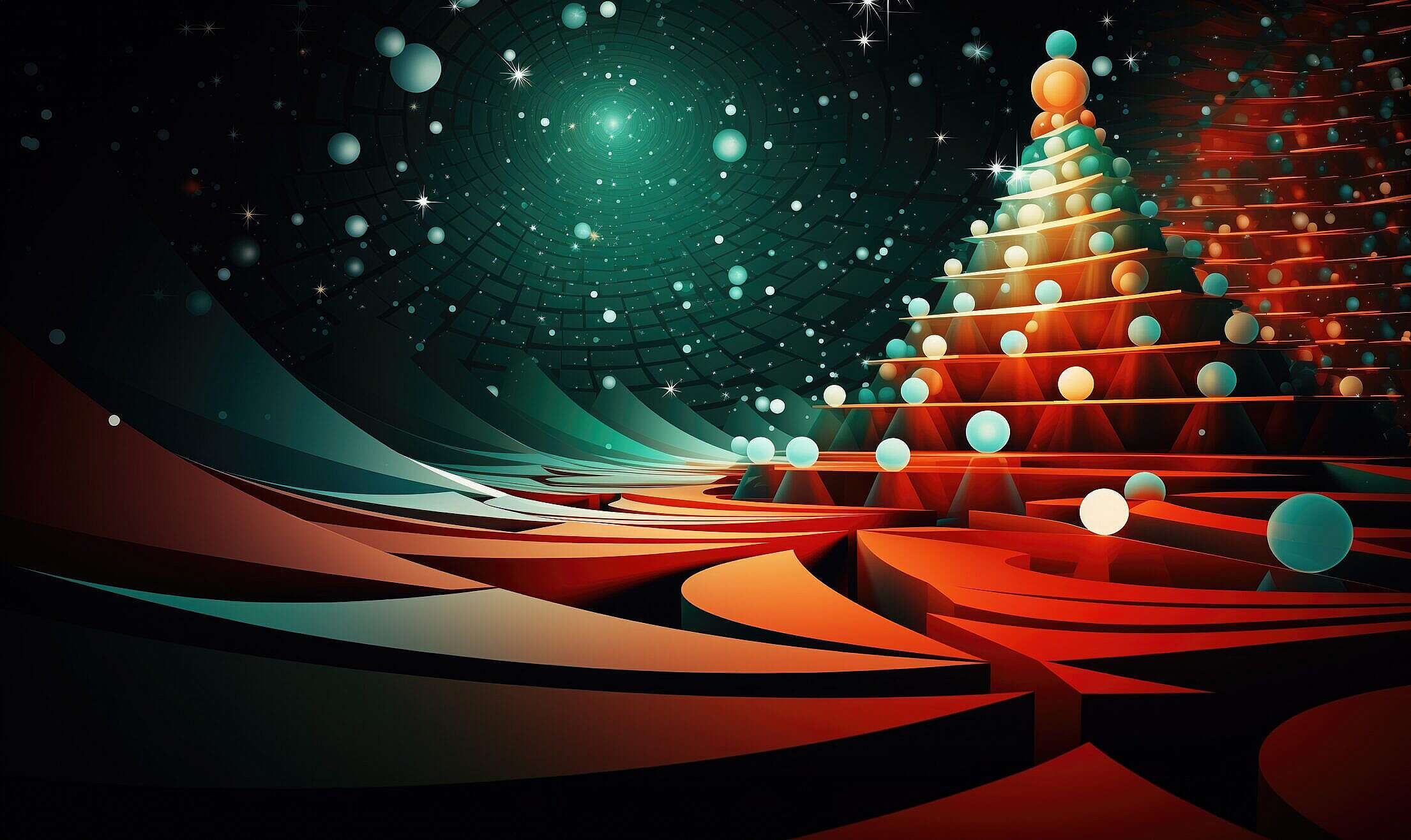 Abstract Christmas Tree Wallpaper Free Stock Photo | picjumbo
