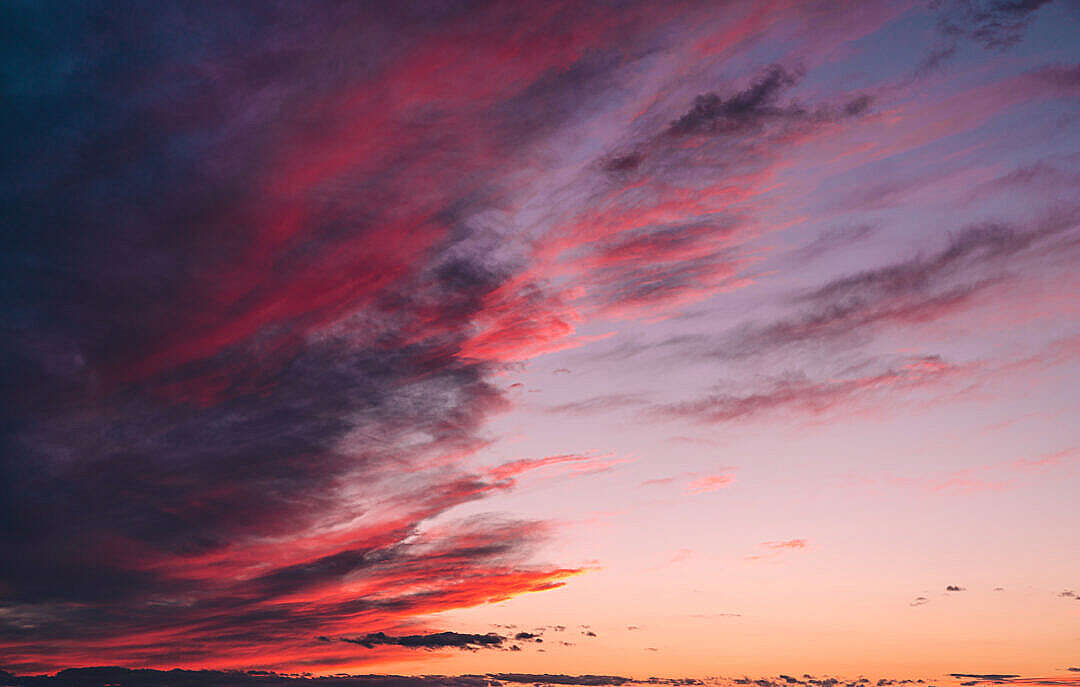 Download Amazing Fire Red Clouds and Sky After Sunset FREE Stock Photo