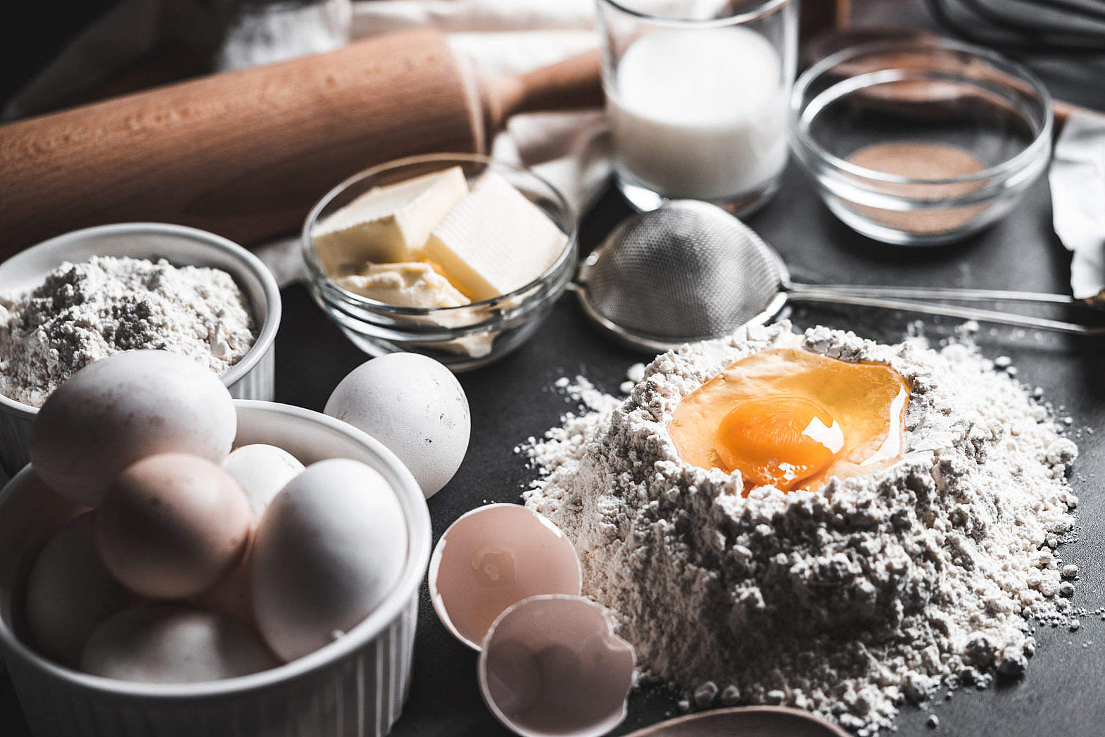 bakery baking ingredients bread eggs butter wallpapers picjumbo baked