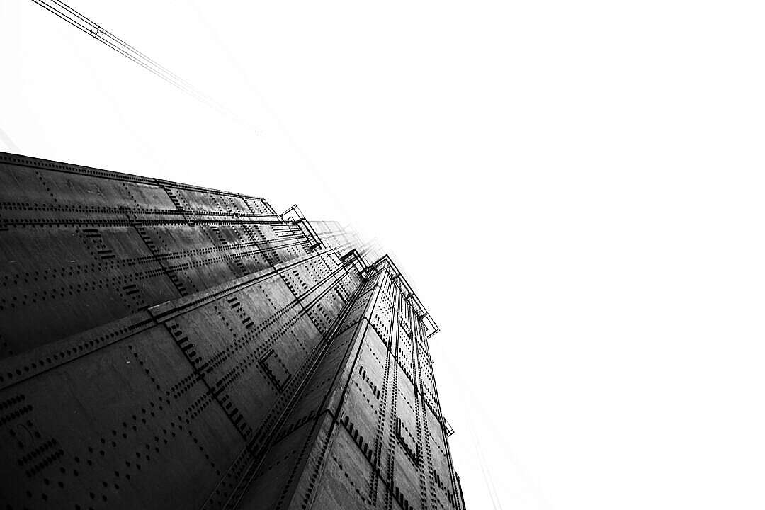 B&W Golden Gate Bridge Pillar Against Foggy Sky