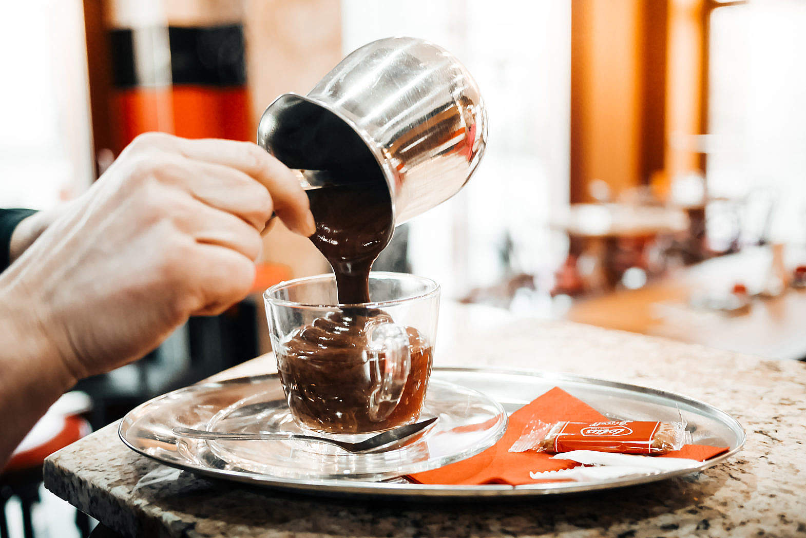 Barista Preparing The Best Hot Chocolate Free Stock Photo picjumbo