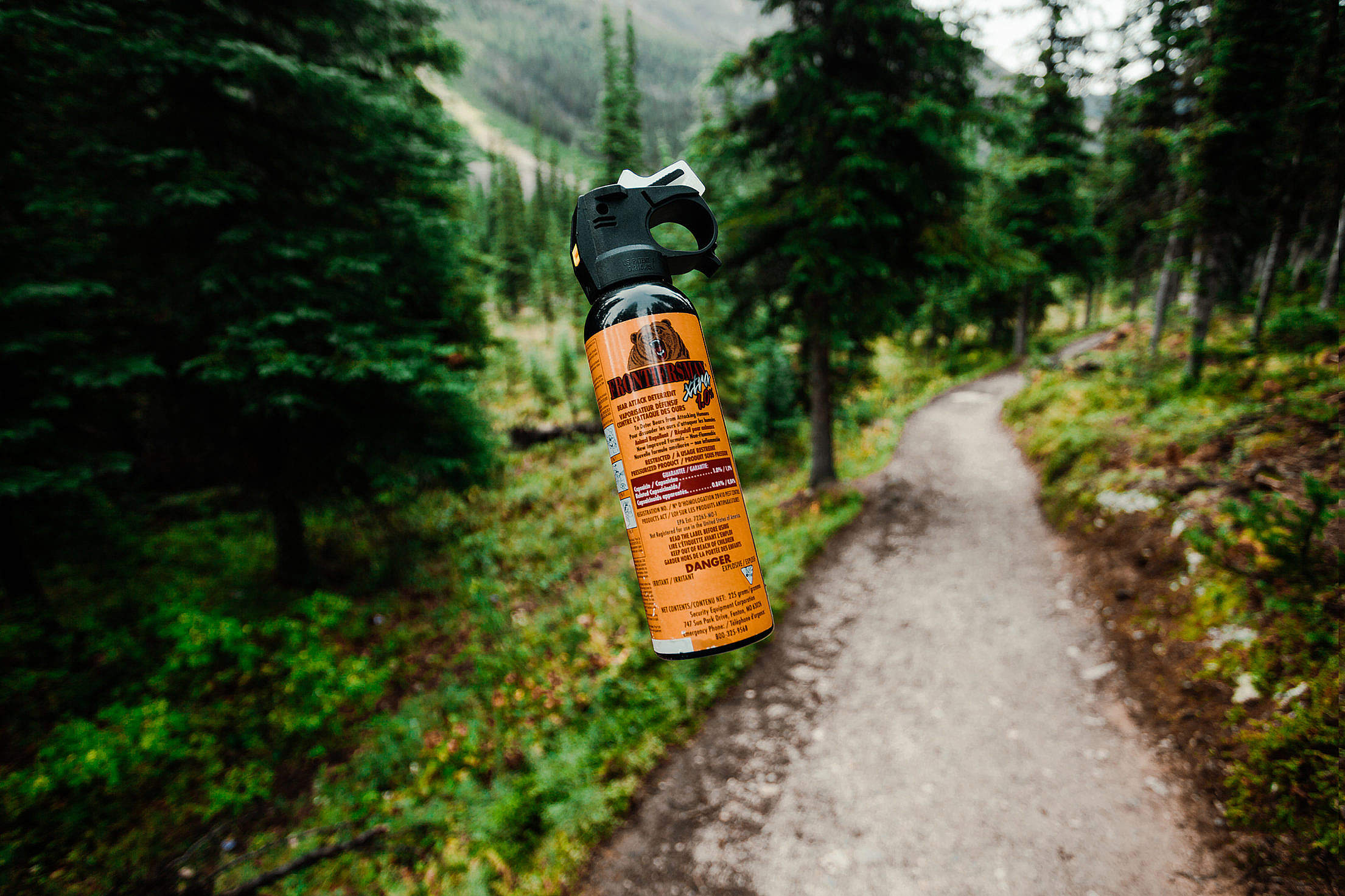 Bear Spray on a Hiking Trail Free Stock Photo picjumbo