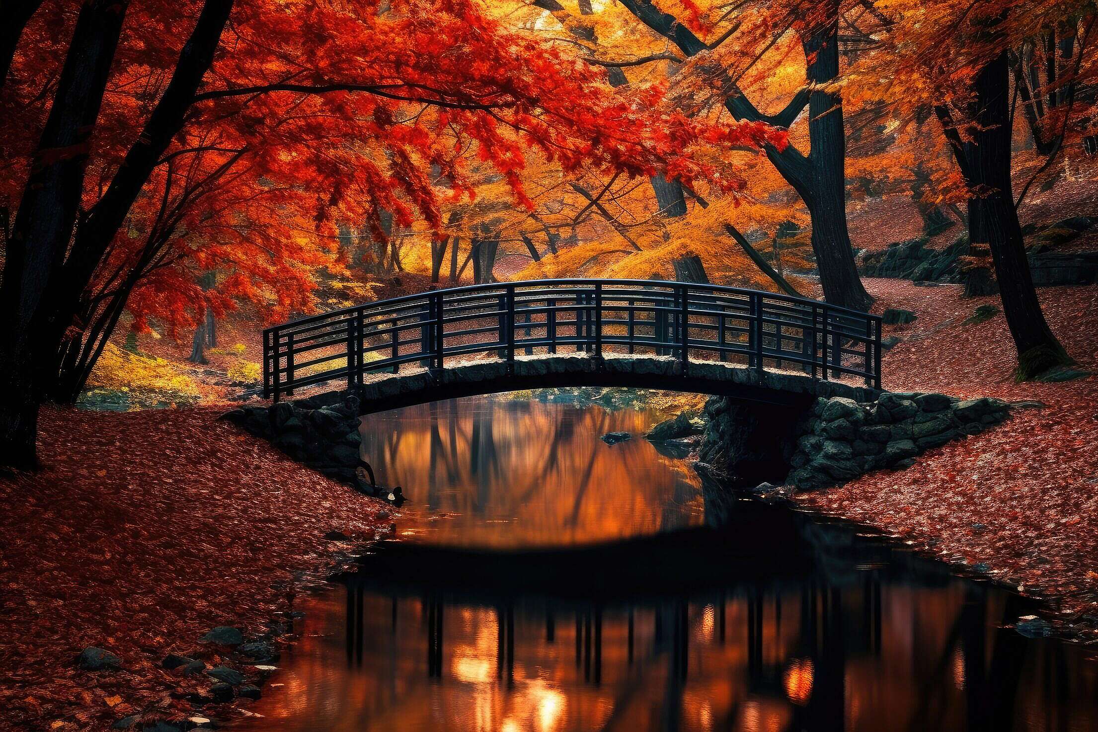 Beautiful Fall Nature Scenery in Park Free Stock Photo | picjumbo