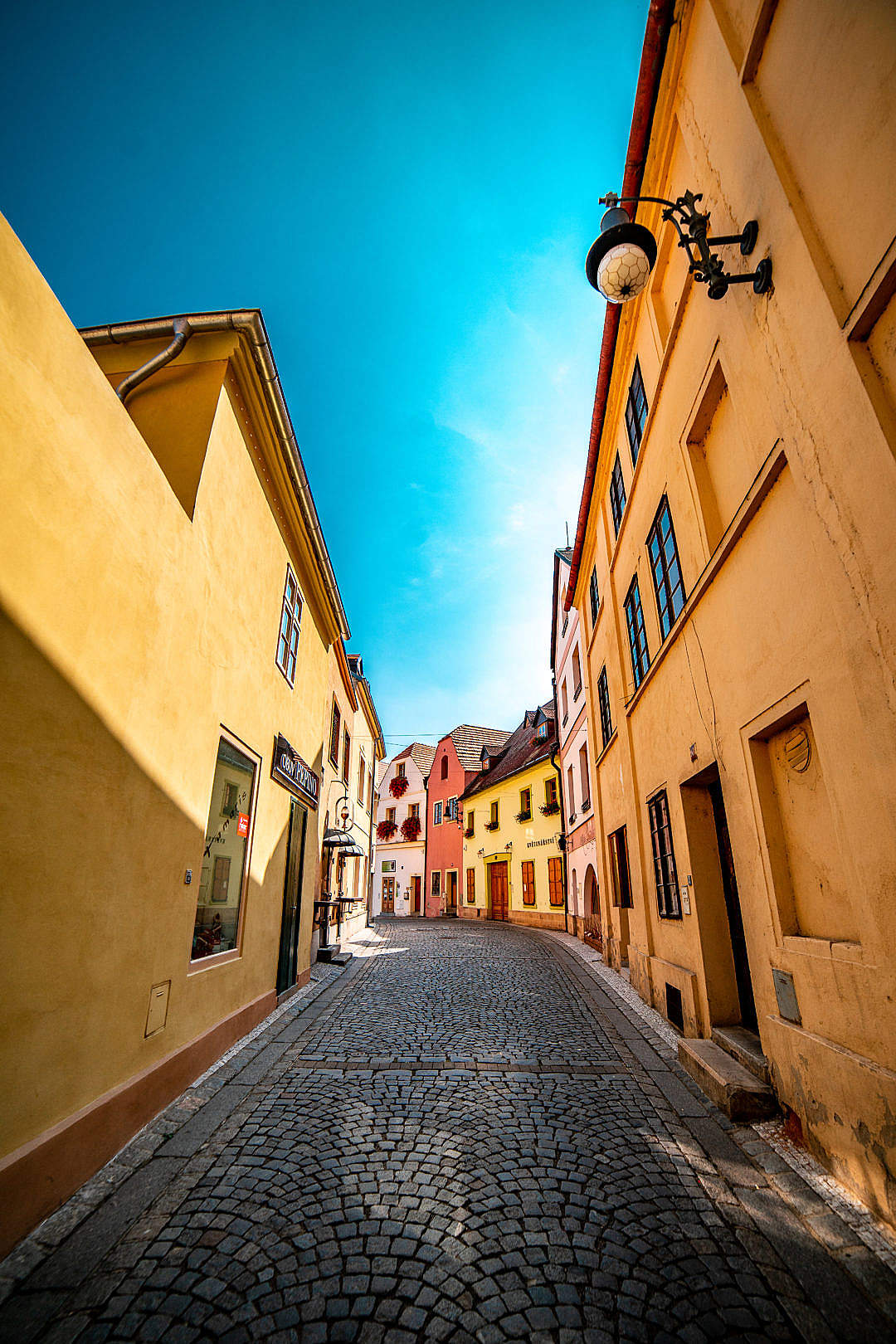Beautiful Street in Louny City, Czechia