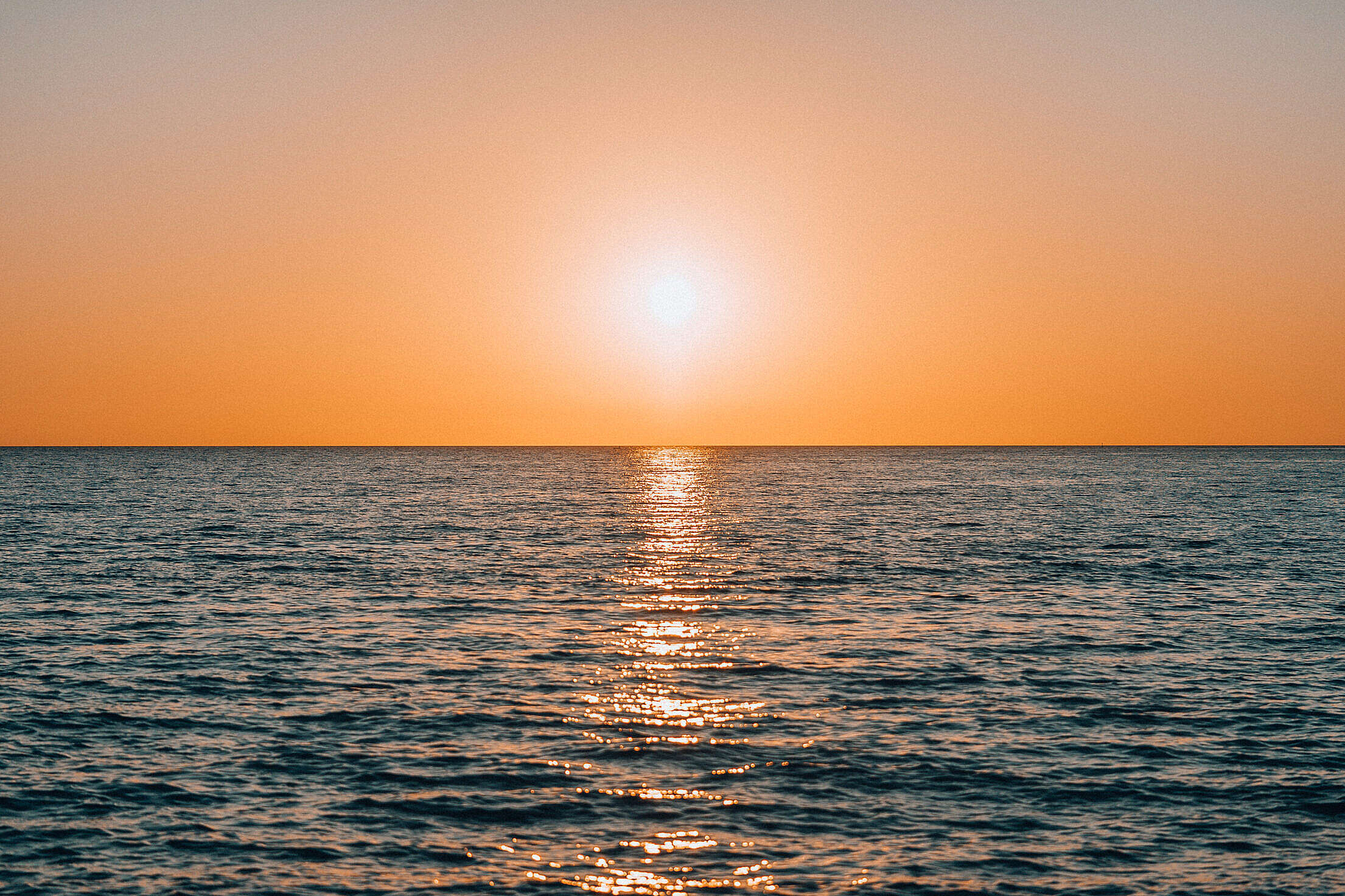 Beautiful Sunset by The Sea Free Stock Photo