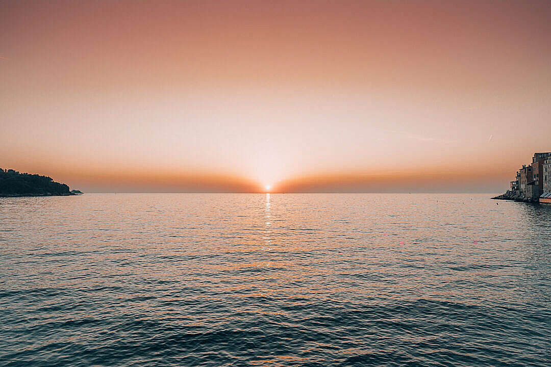 Beautiful Sunset over the Sea in Croatia