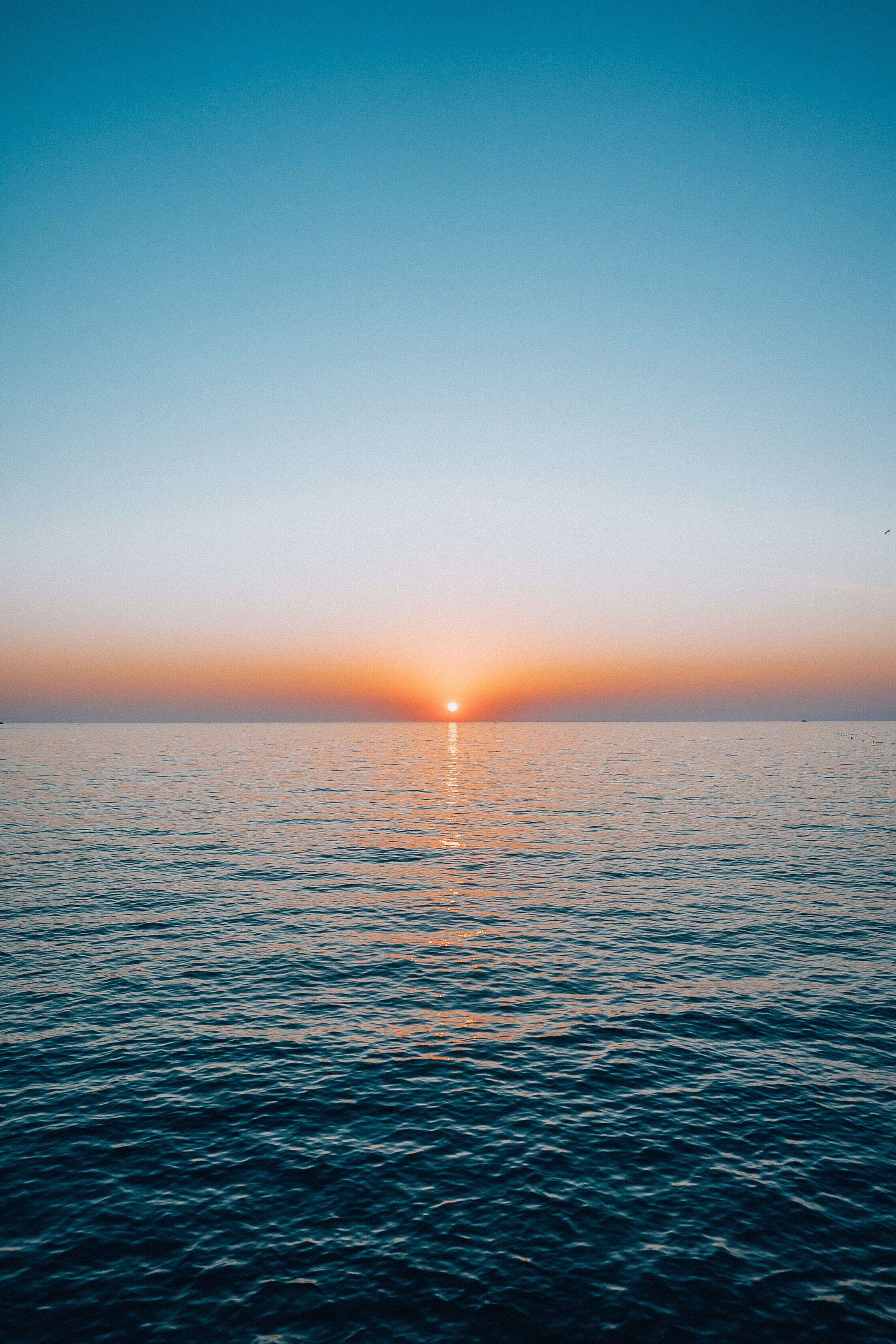 Beautiful Sunset Wallpaper over the Sea in Croatia Free Stock Photo