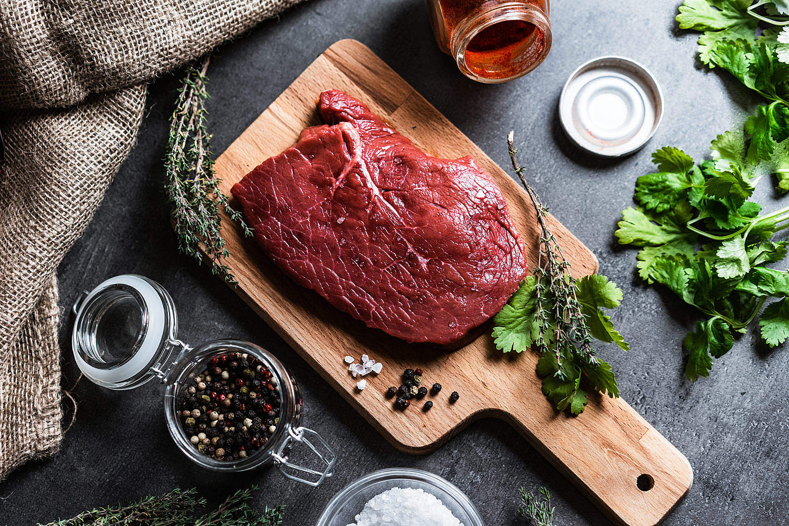 Beef Steak Flatlay Free Stock Photo picjumbo