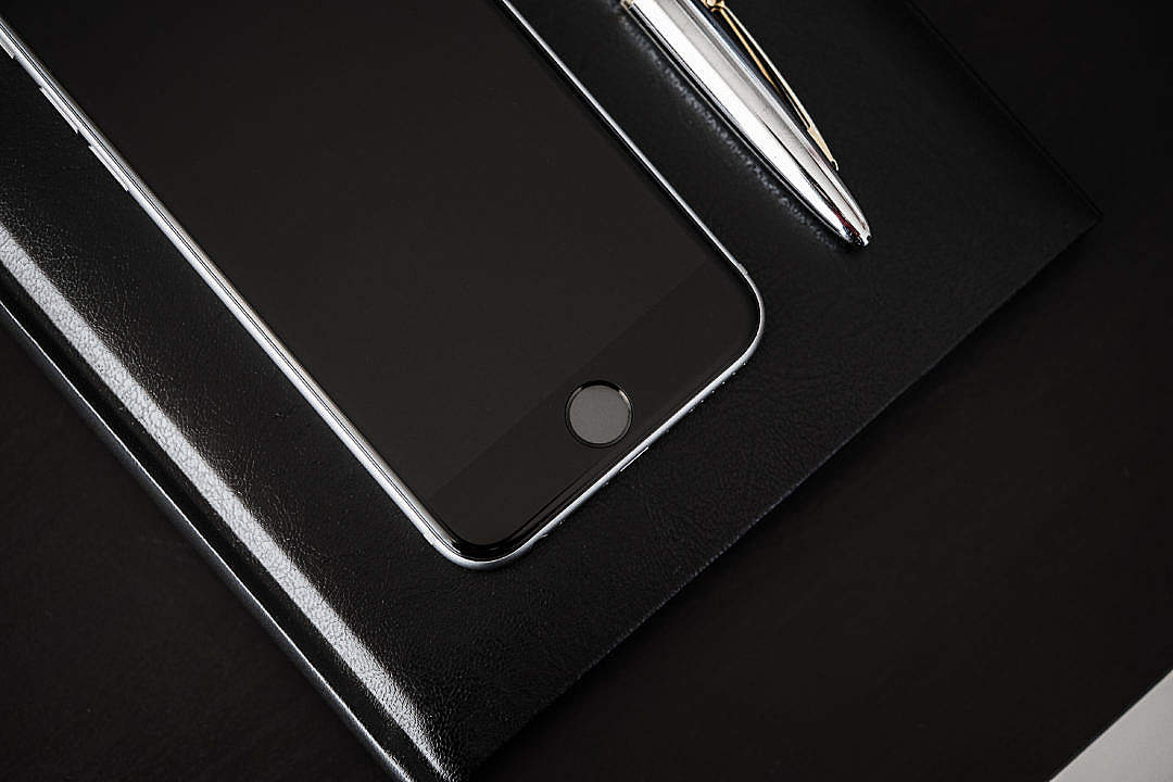 Black Desk, Black Diary, Black Smartphone