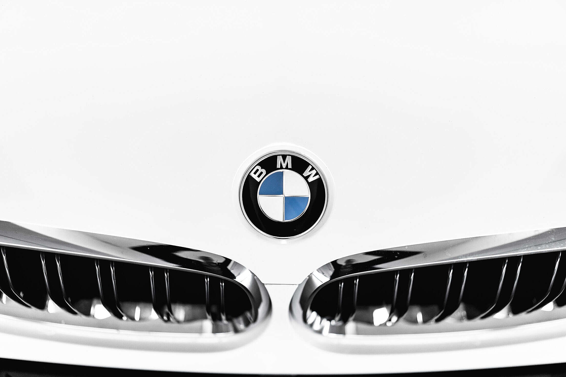 BMW Logo Bonnet Badge Emblem Free Stock Photo