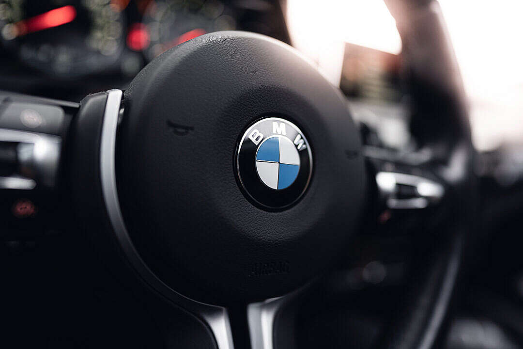 BMW Logo on The Steering Wheel