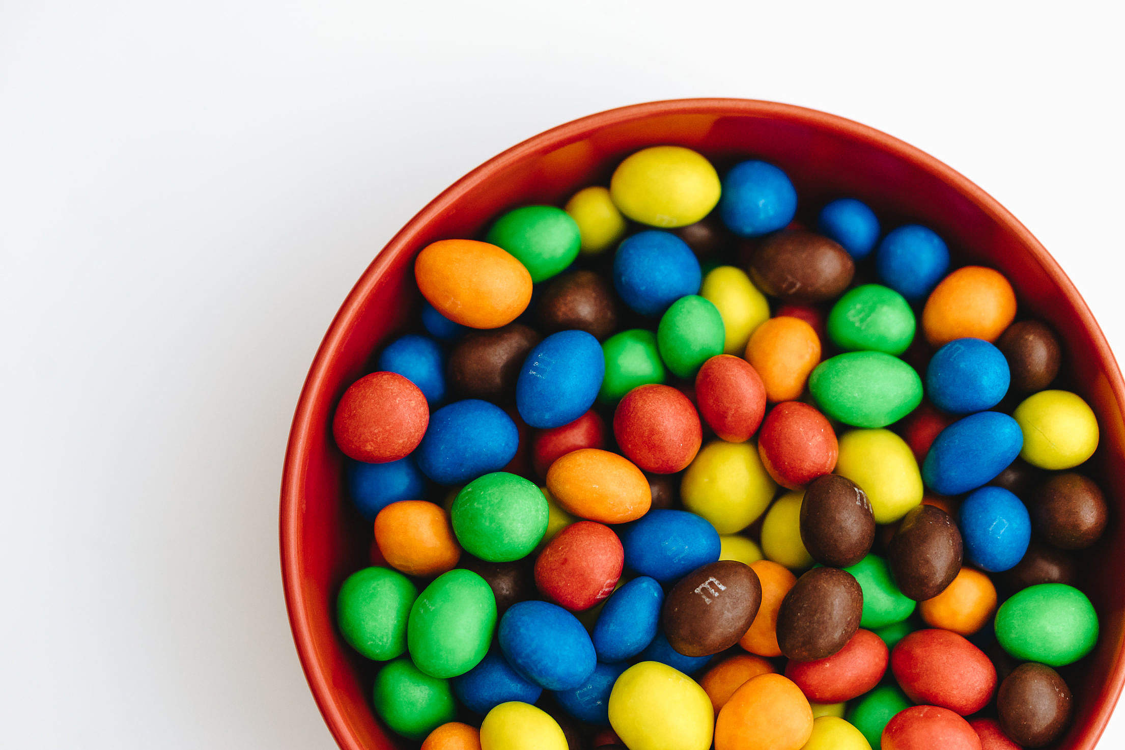 Bowl Full of Colorful Peanut Chocolates Free Stock Photo picjumbo
