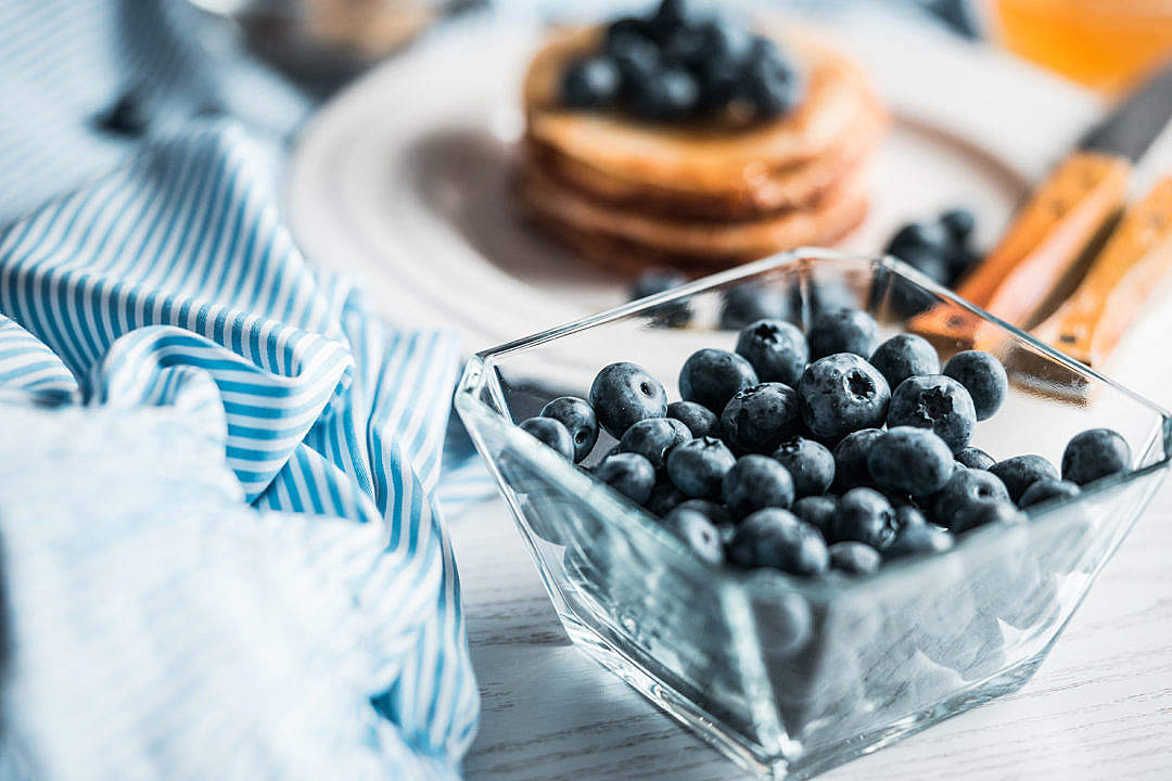 Download Bowl of Blueberries FREE Stock Photo