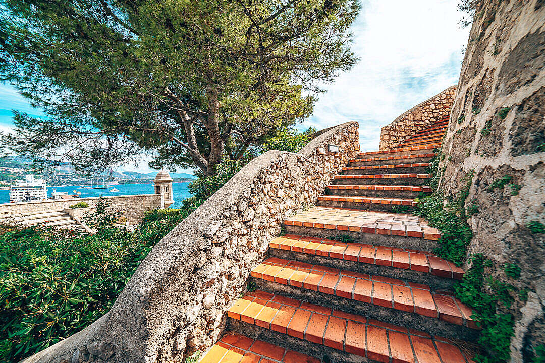 Download Brick Staircase in Monaco FREE Stock Photo