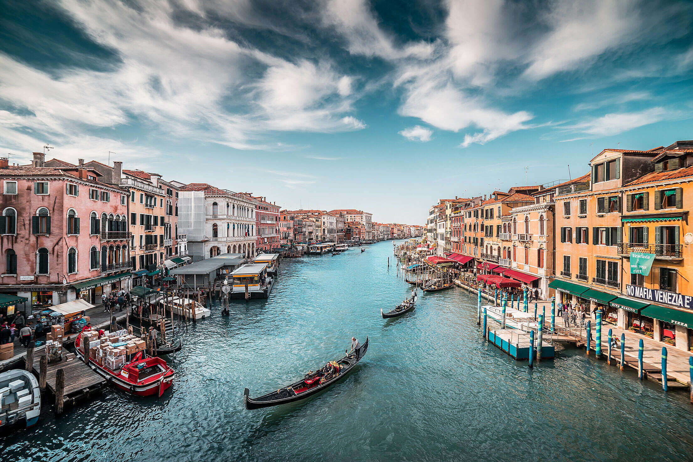 Download Canal Grande With Gondolas In Venice Free Stock Photo Picjumbo