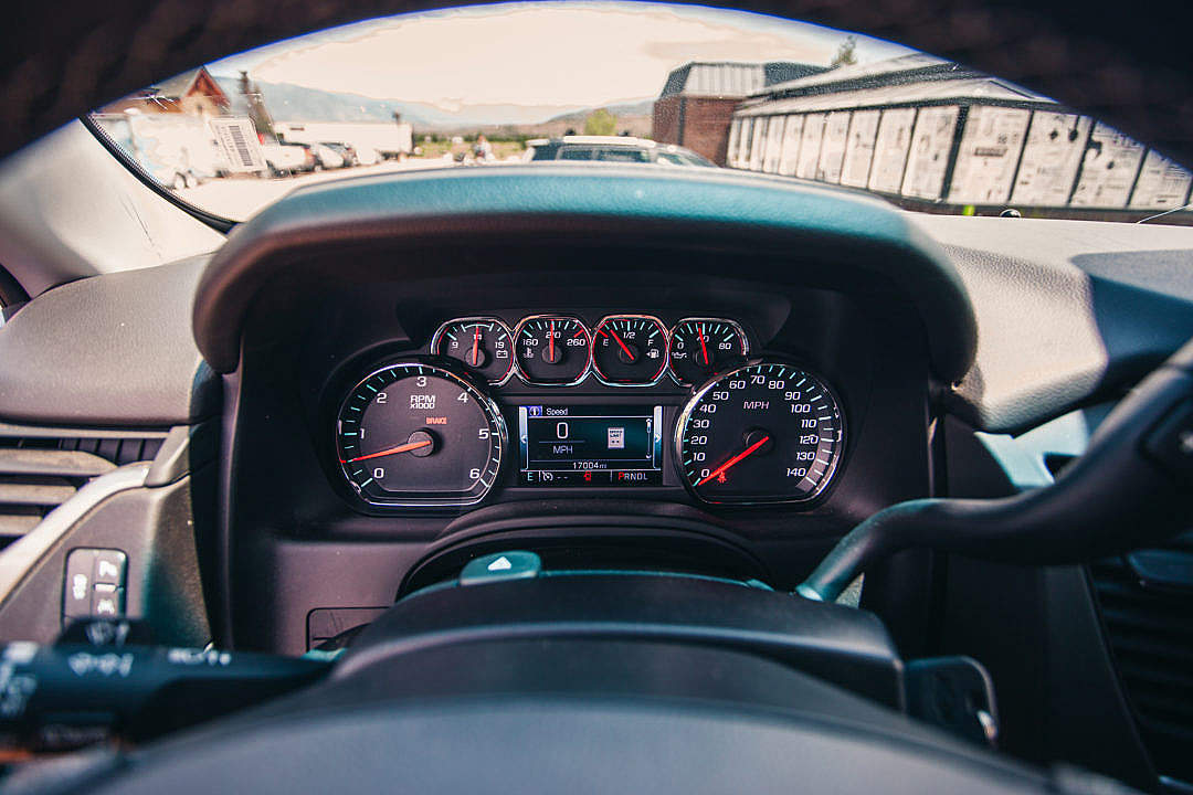 Car Dashboard with Multiple Gauges