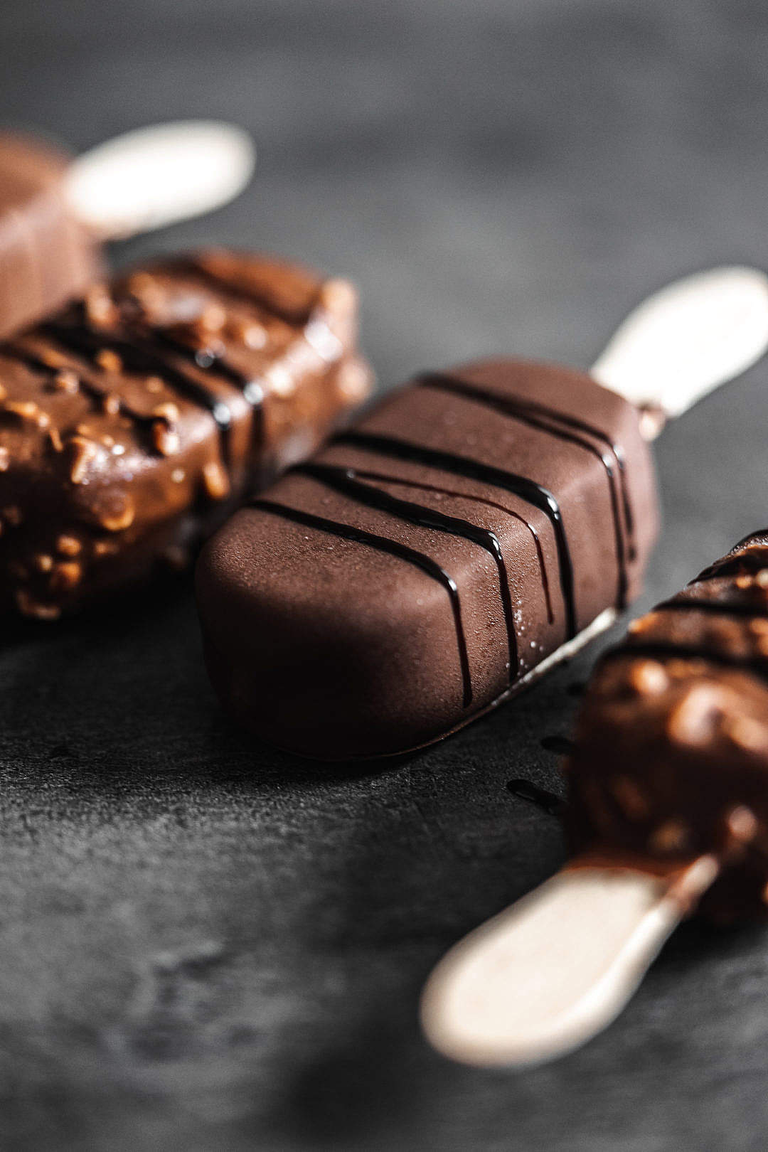 Chocolate Popsicle with Chocolate Topping