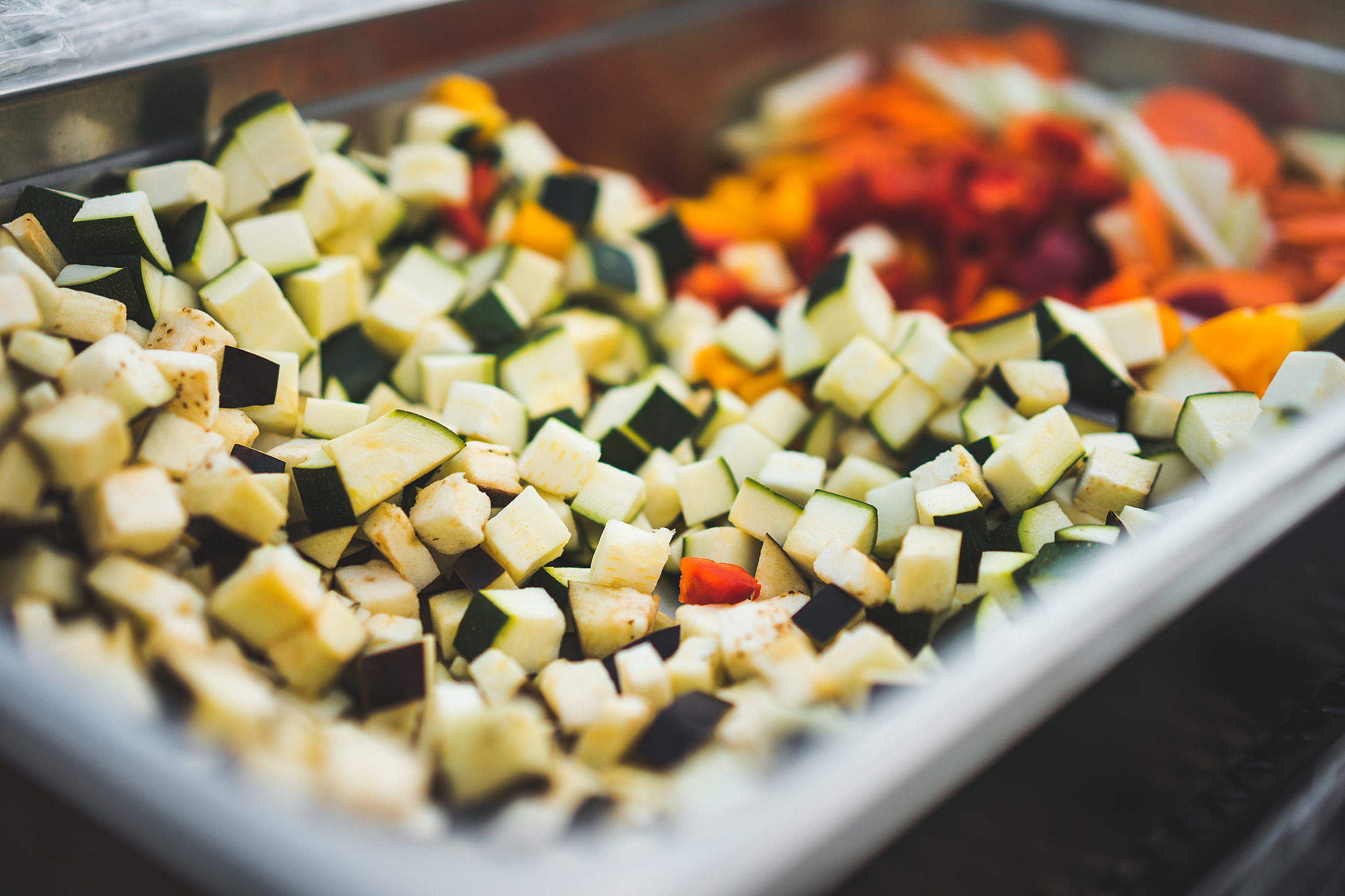 Fresh chopped vegetables Stock Photo by Edalin