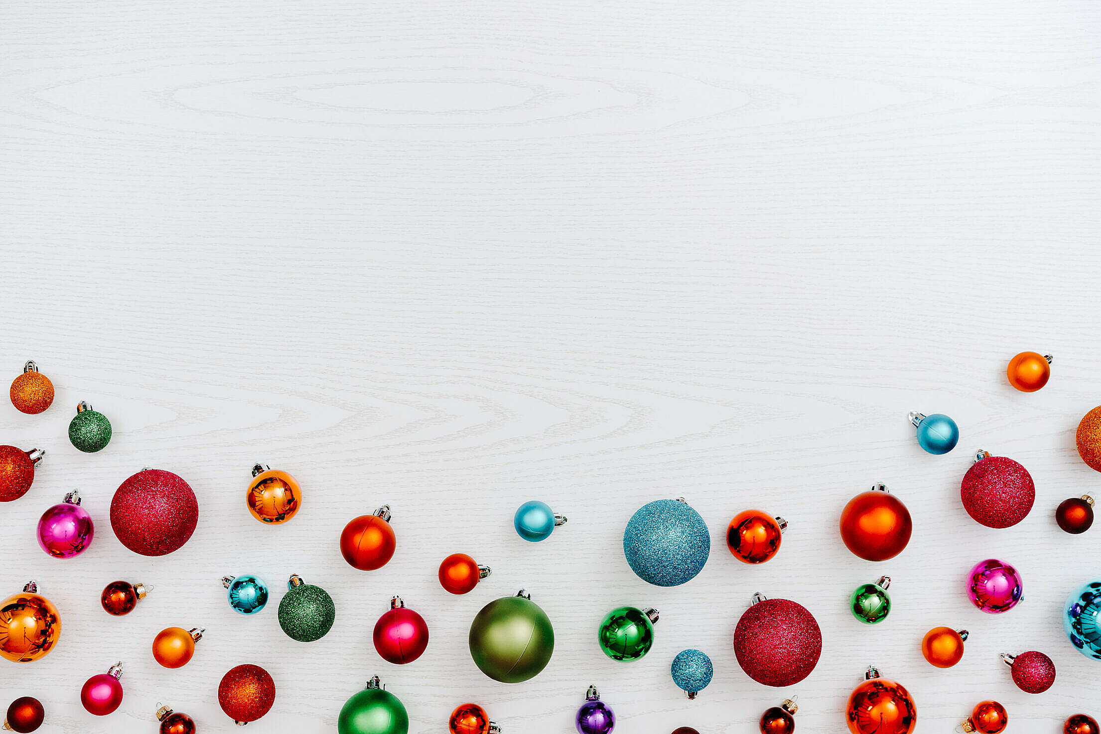 Christmas Balls Background Free Stock Photo
