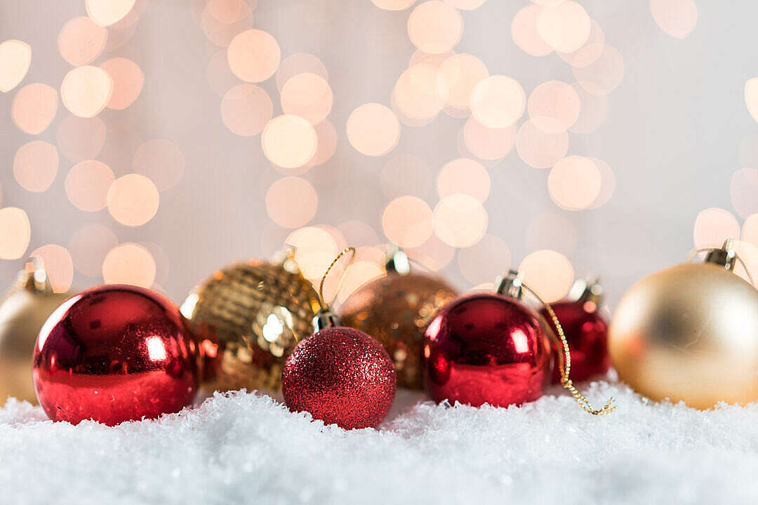 Download Christmas Decorations with Space for Text FREE Stock Photo