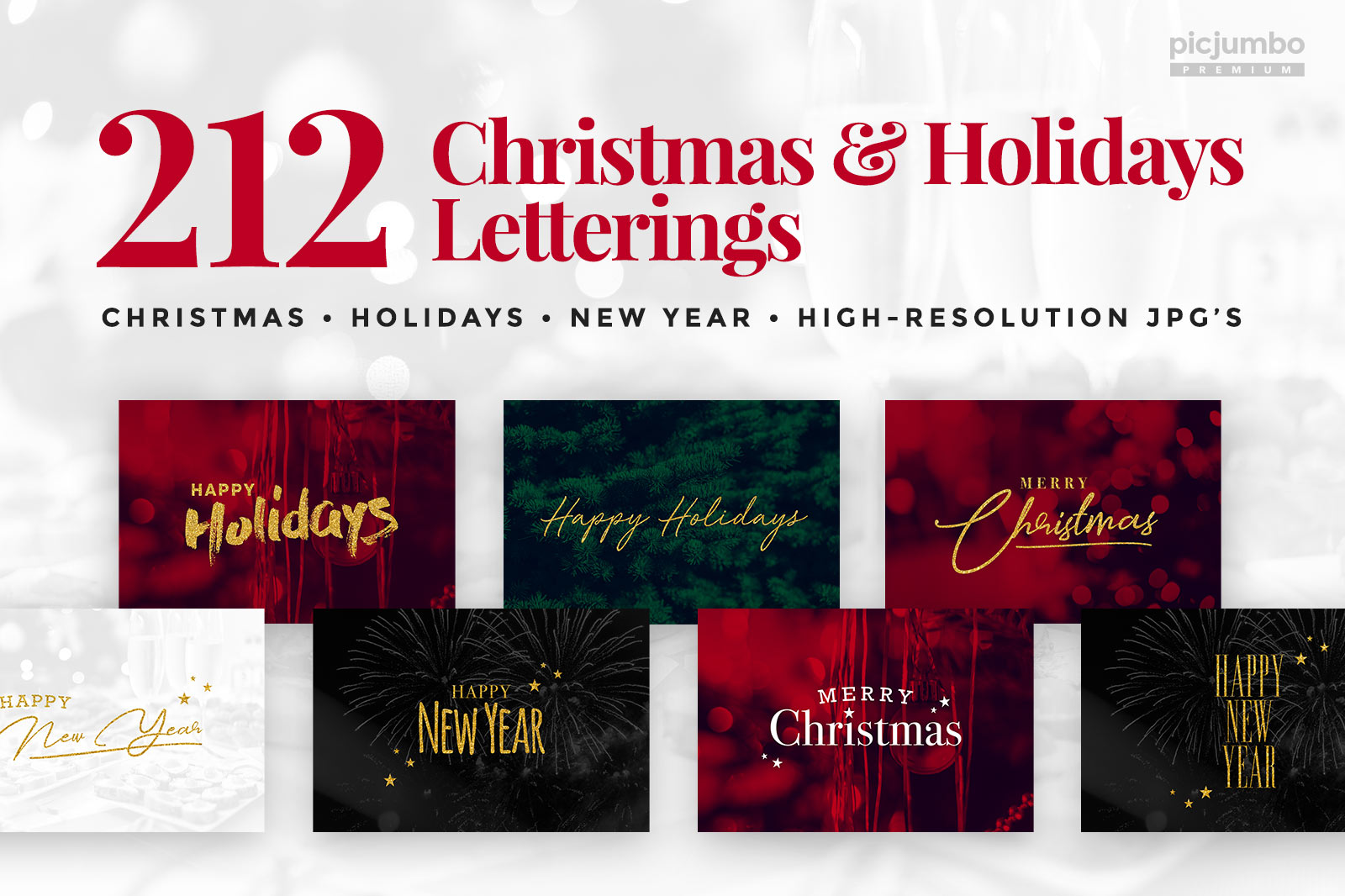 Download hi-res stock photos from our Holidays & Christmas Letterings PREMIUM Collection!