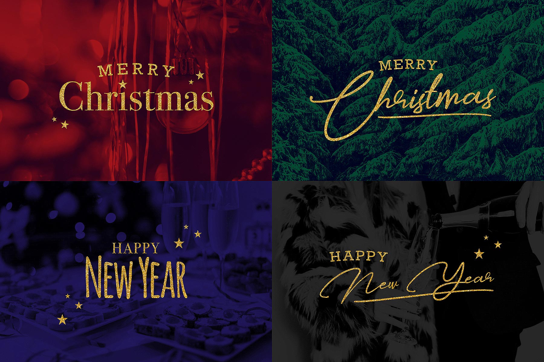 High Resolution Christmas Cards and Letterings Designs for Download