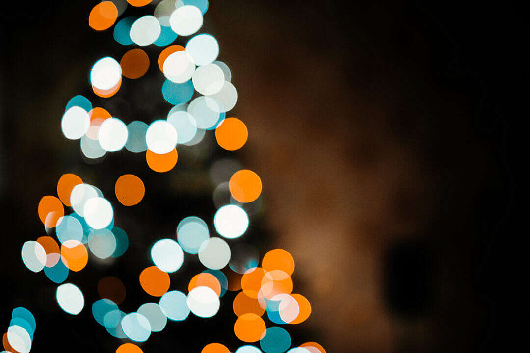 Download Christmas Tree Bokeh Lights Background FREE Stock Photo