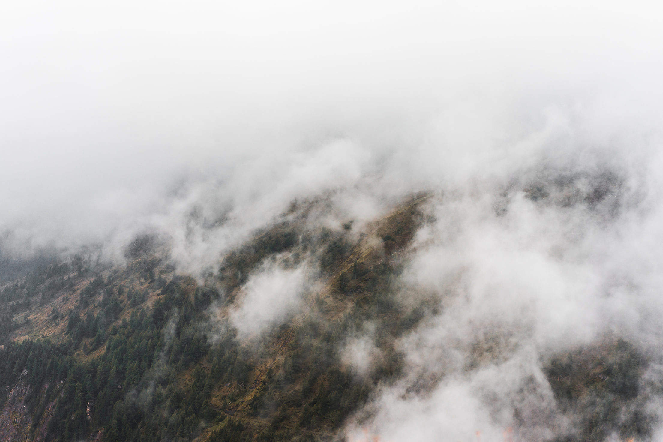 Cloudy Weather in the Mountains Free Stock Photo