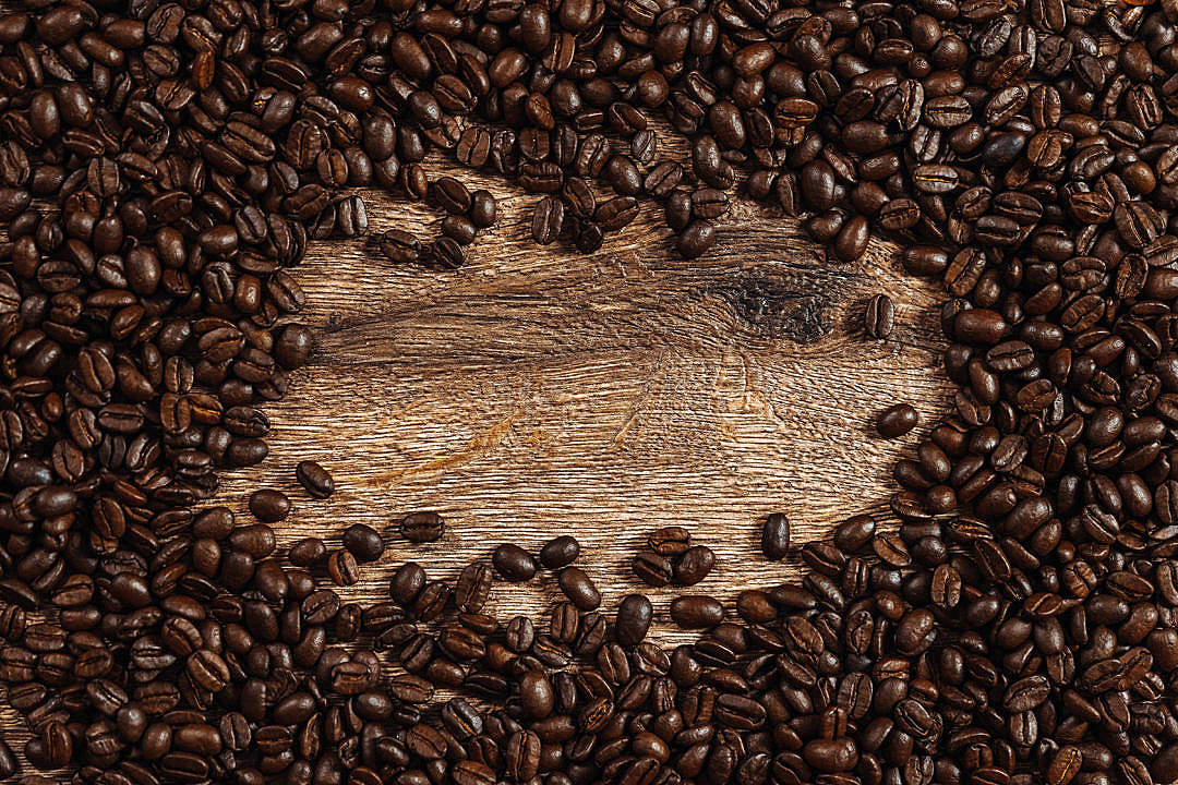 Coffee Beans Background with Place for Text