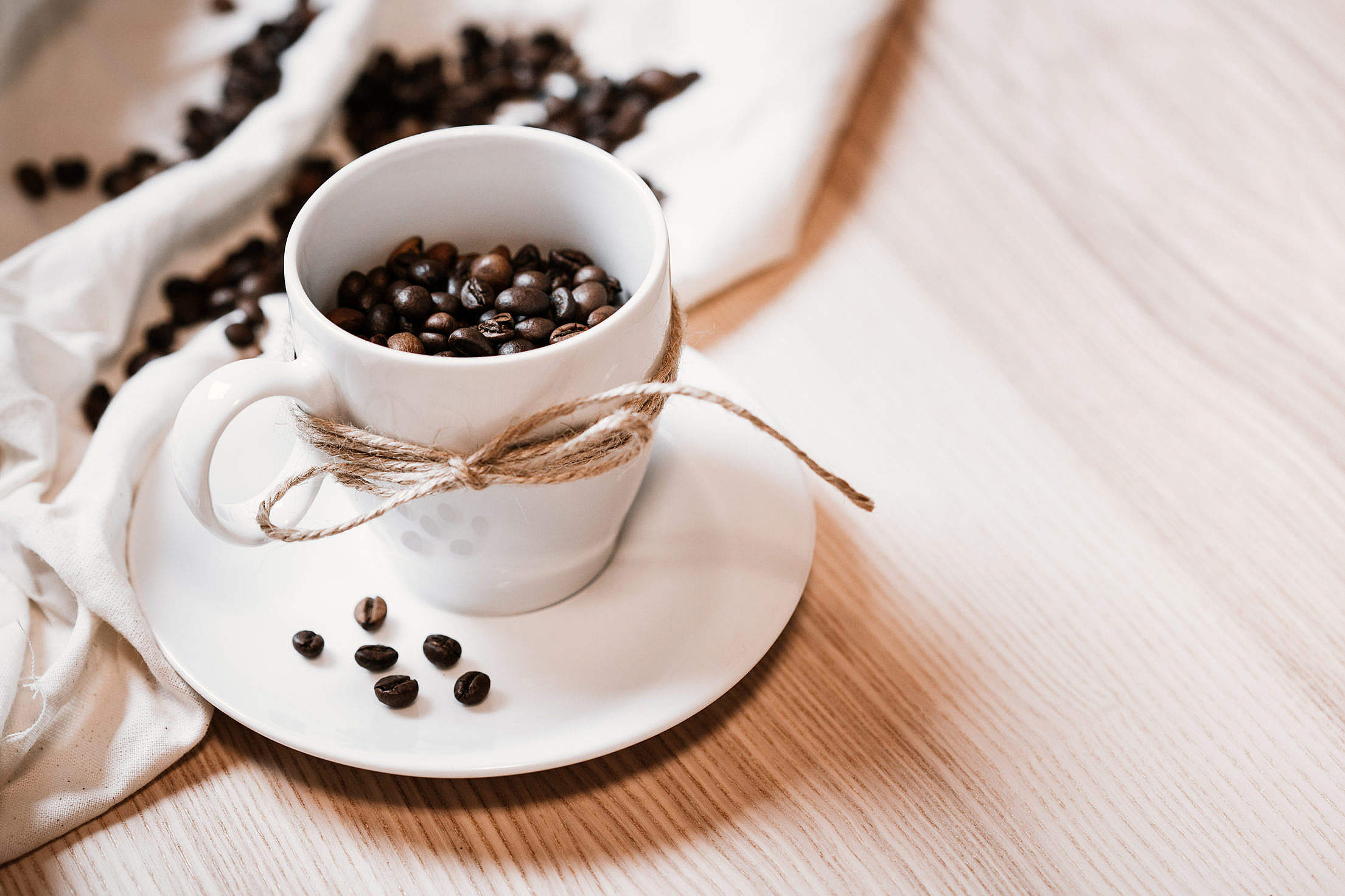 Coffee Beans in a Mug Free Stock Photo picjumbo