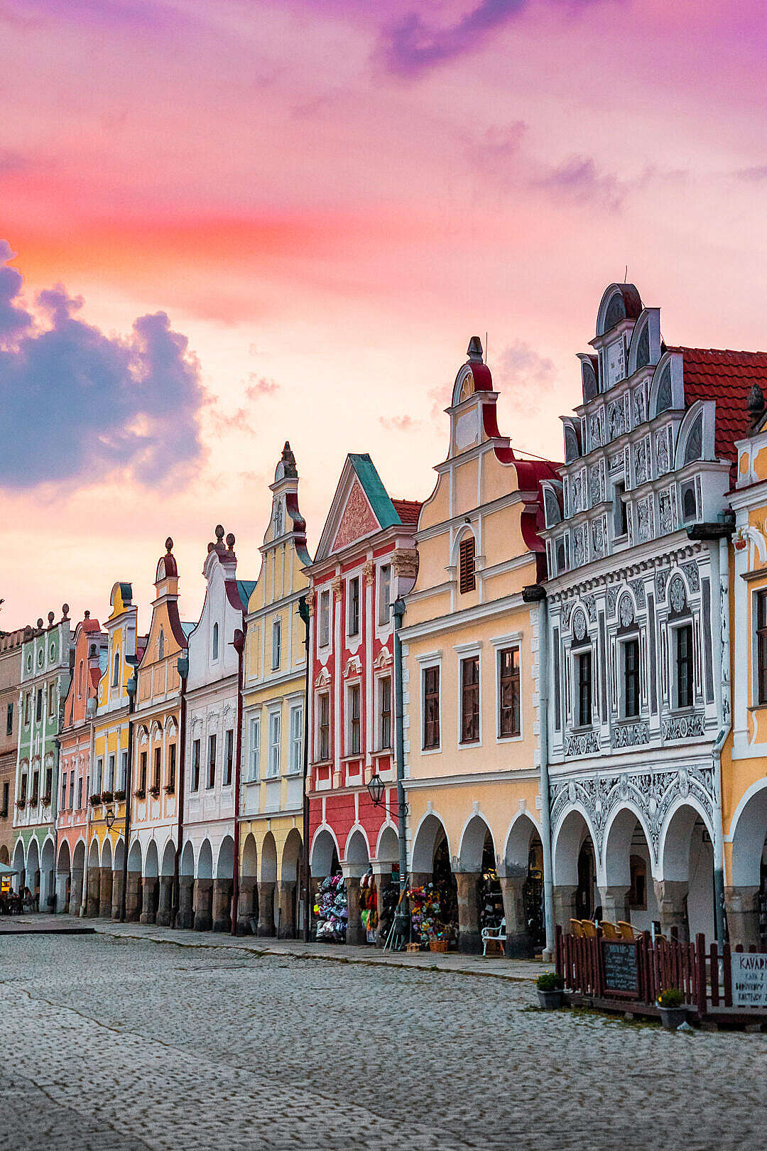 Download Colorful Houses of Telč City in The Czech Republic FREE Stock Photo