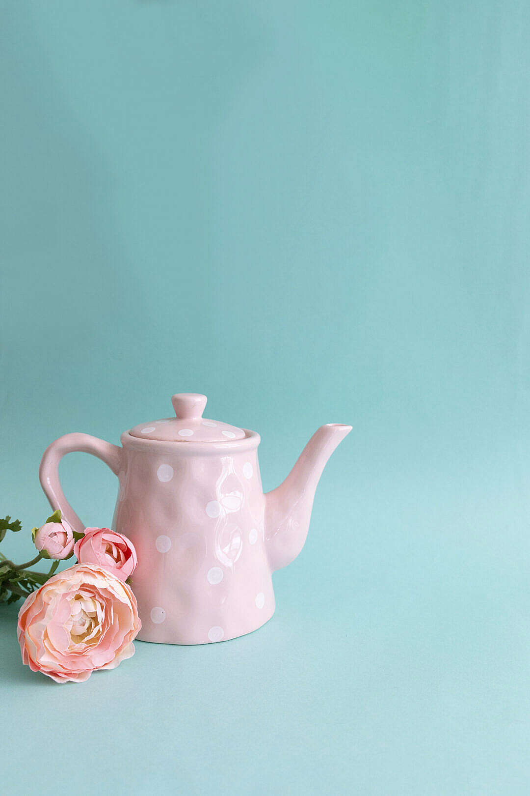 Colorful Vintage Teapot Tea Time