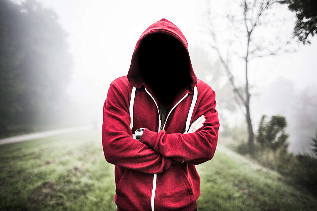 Download Creepy Man Without a Face in a Hoodie FREE Stock Photo