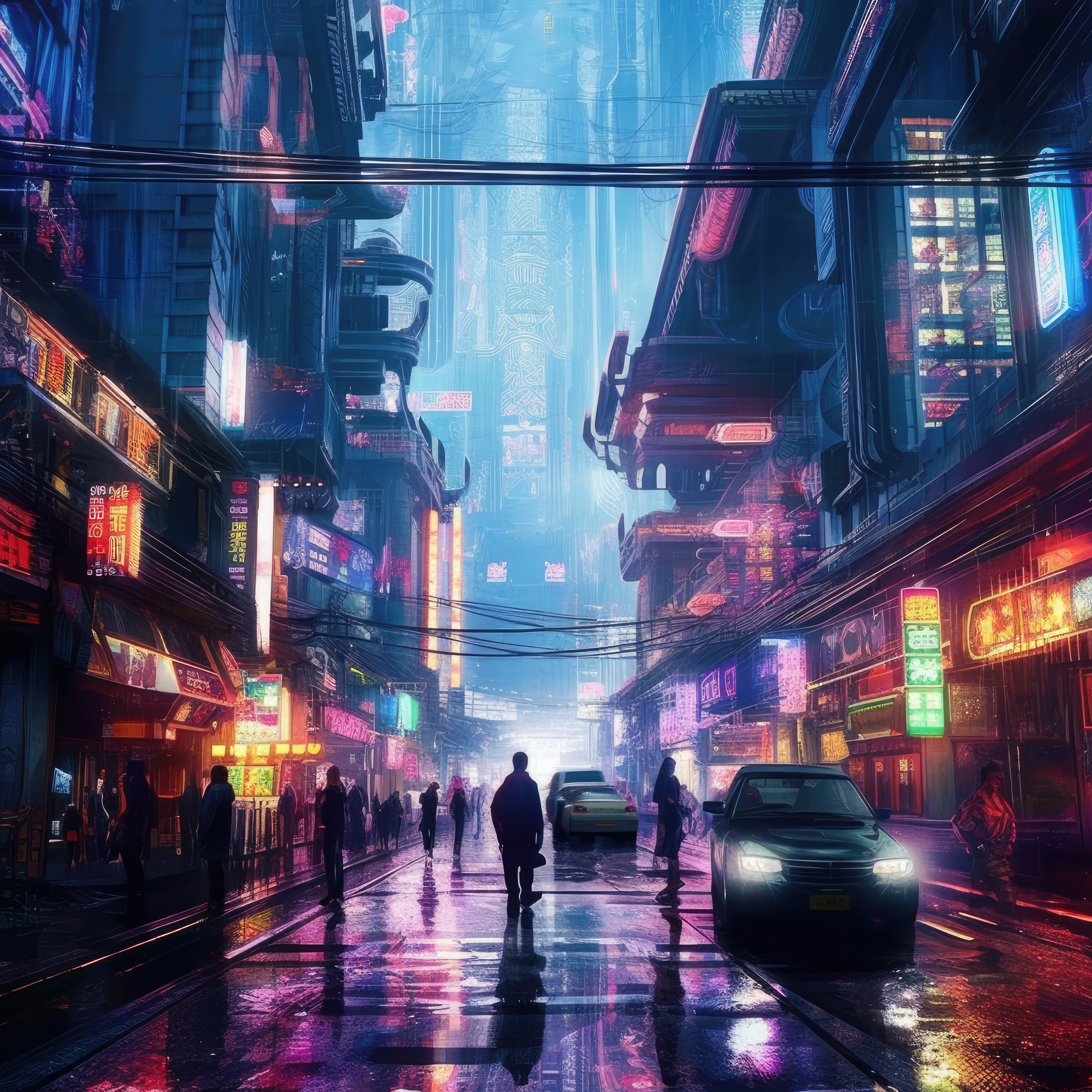 Cyberpunk Street Stock Photos, Images and Backgrounds for Free