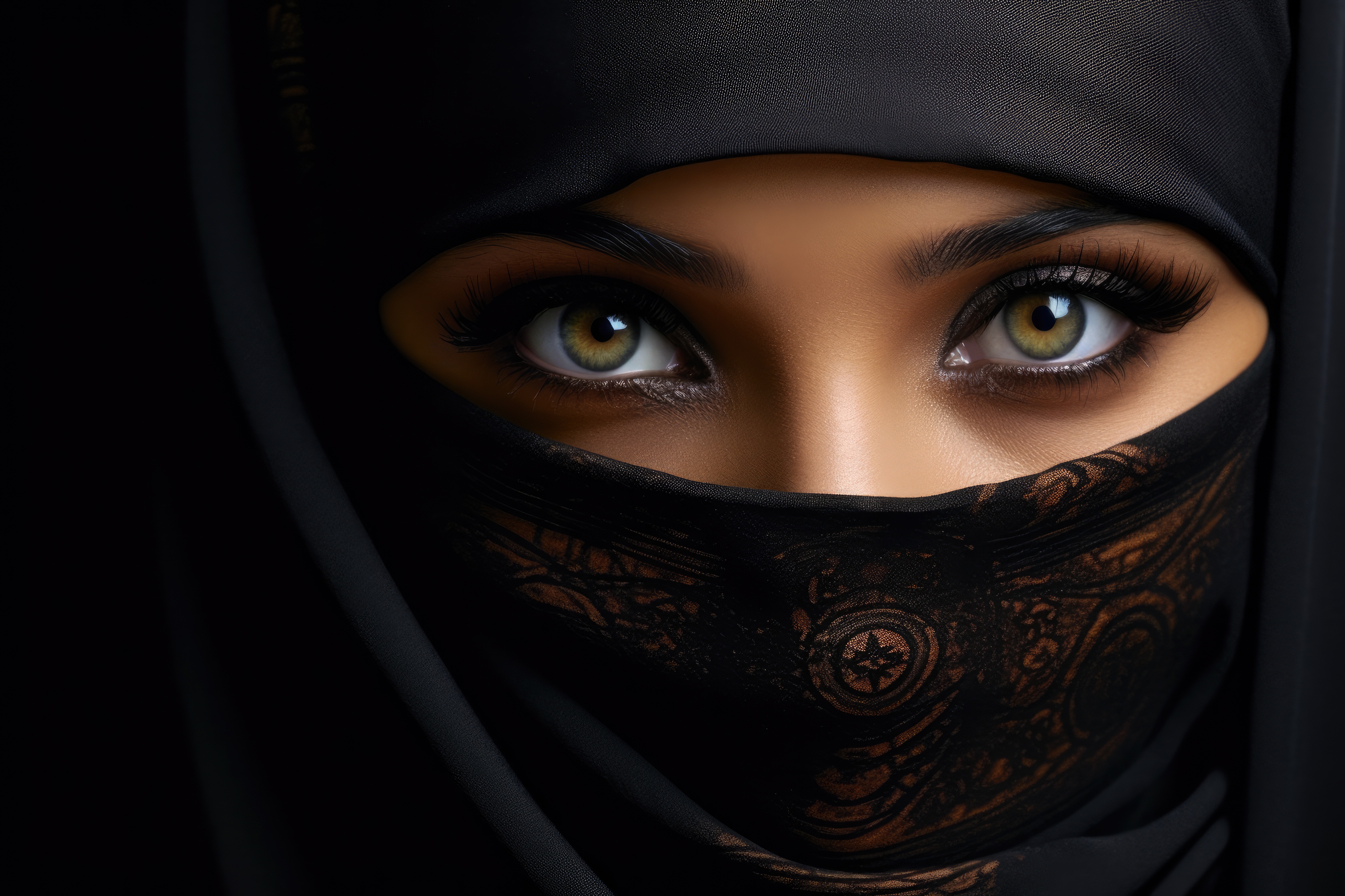 Deep Eyes Look of Beautiful Muslim Arab Woman in Niqab Free Stock Photo |  picjumbo