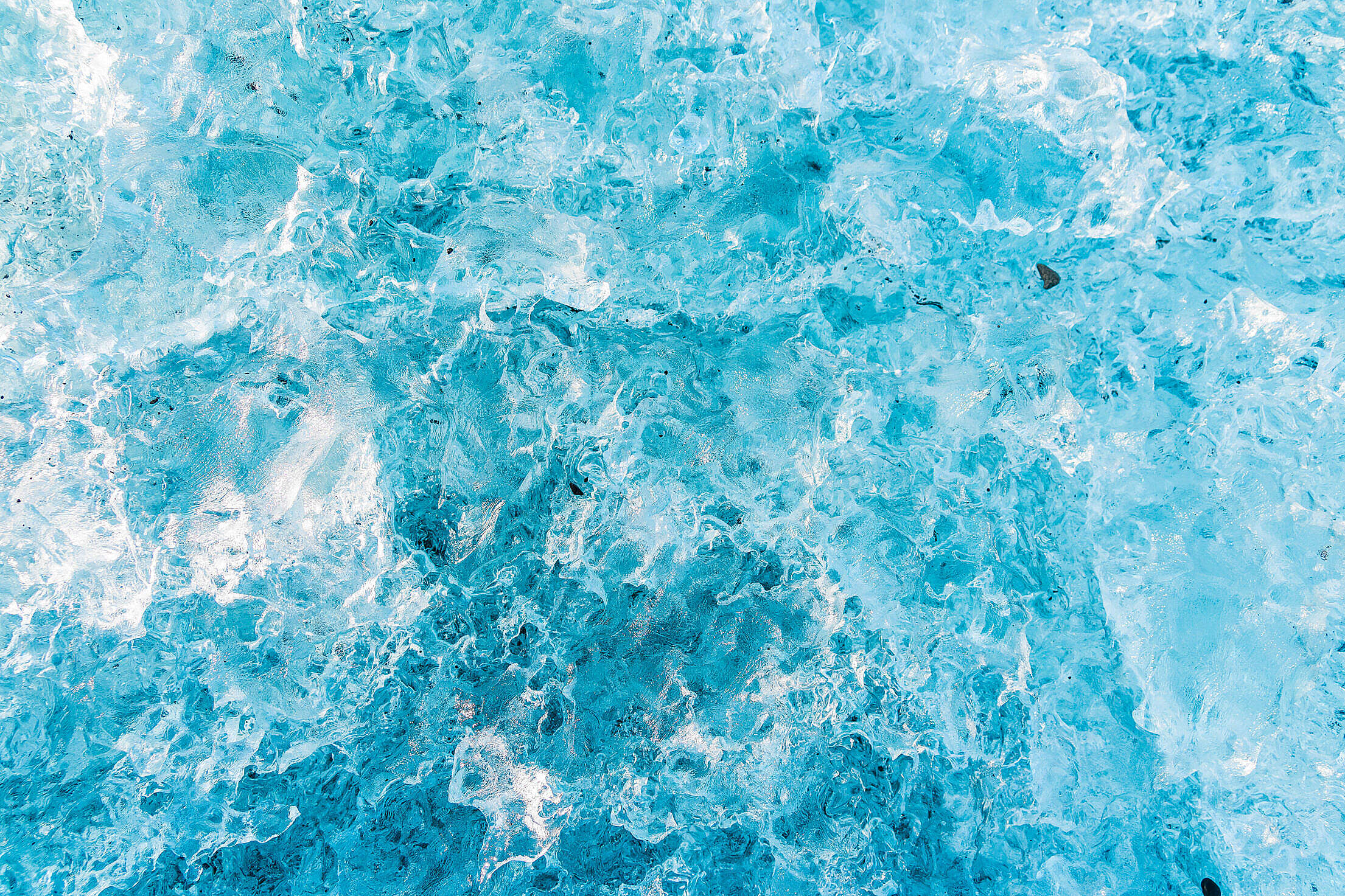 Detail of a Crystalline Glacier in Iceland Free Stock Photo
