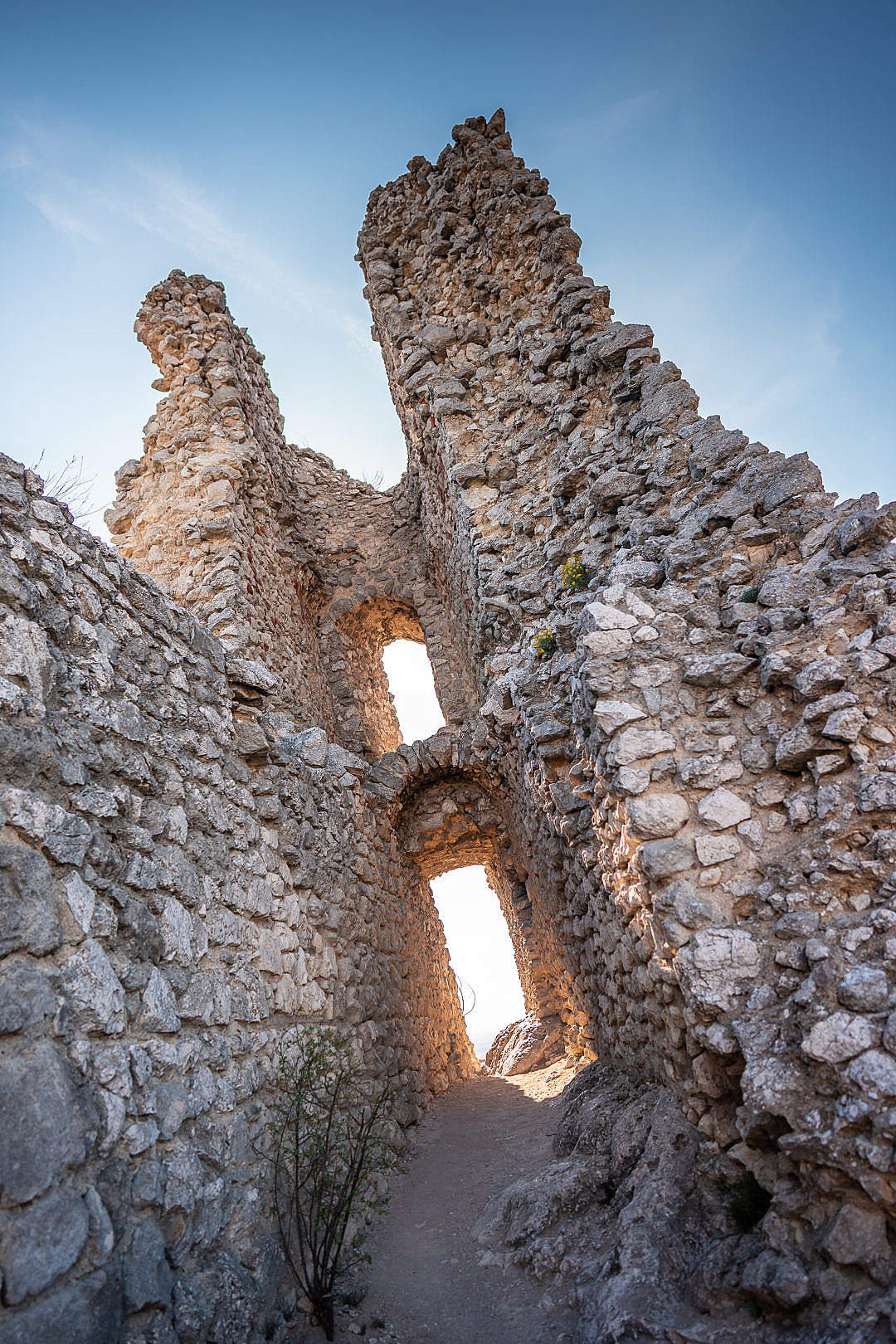 Detail of The Orphan’s Castle Ruins in Klentnice