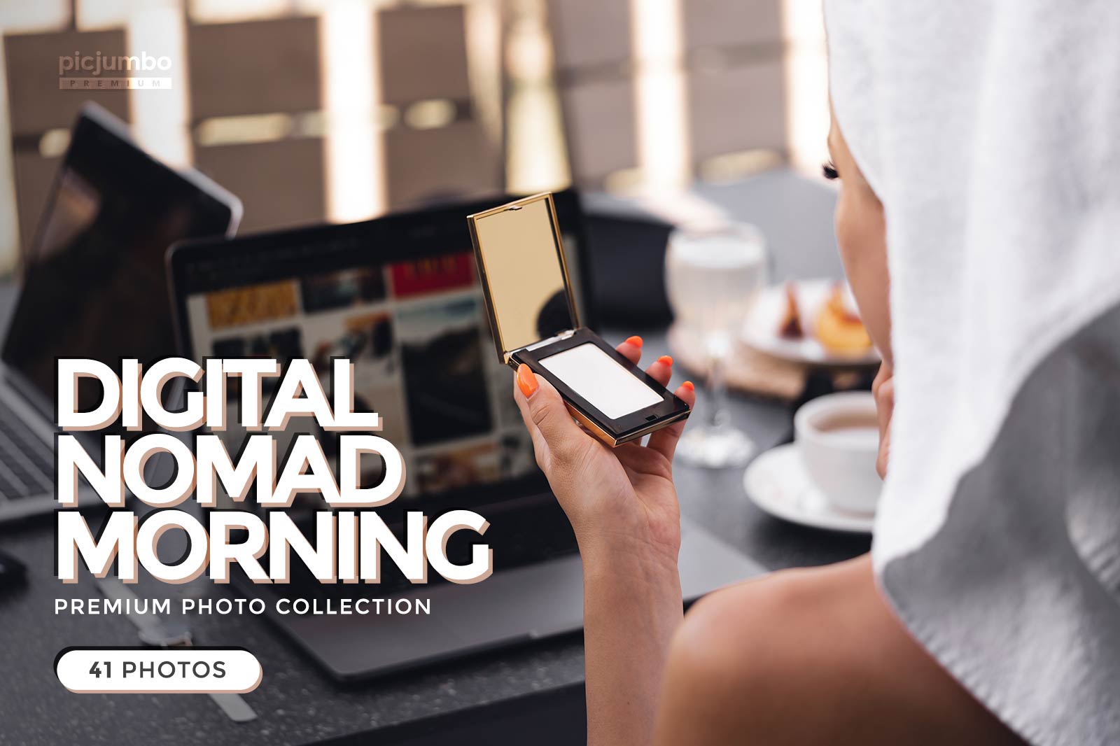 Digital Nomad Morning Stock Photo Collection
