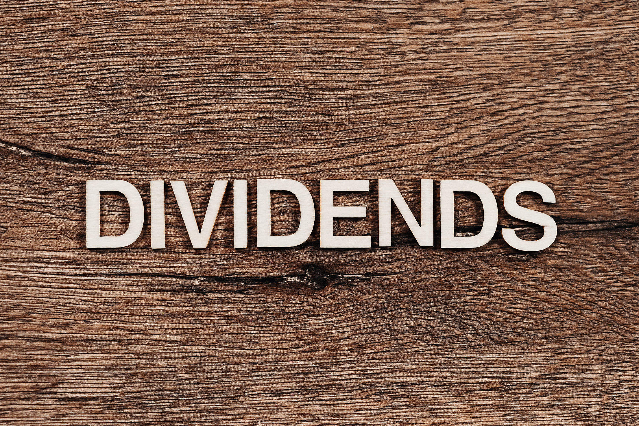 Dividends Text Free Stock Photo
