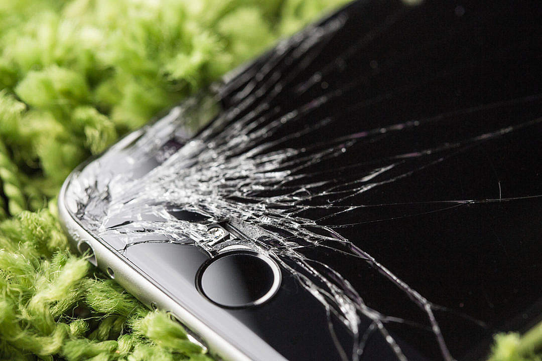 Download Dropped iPhone 6 with Cracked Screen Close Up FREE Stock Photo