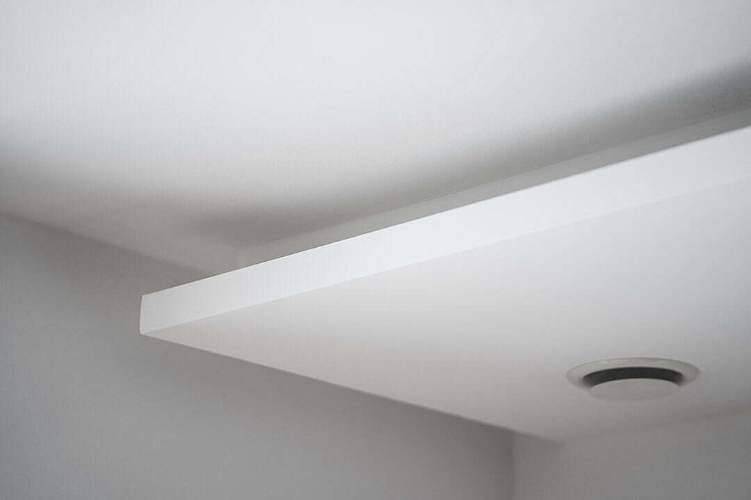 Download Drywall Ceiling with LED Lights Ramp and HVAC Fresh Air Vent FREE Stock Photo