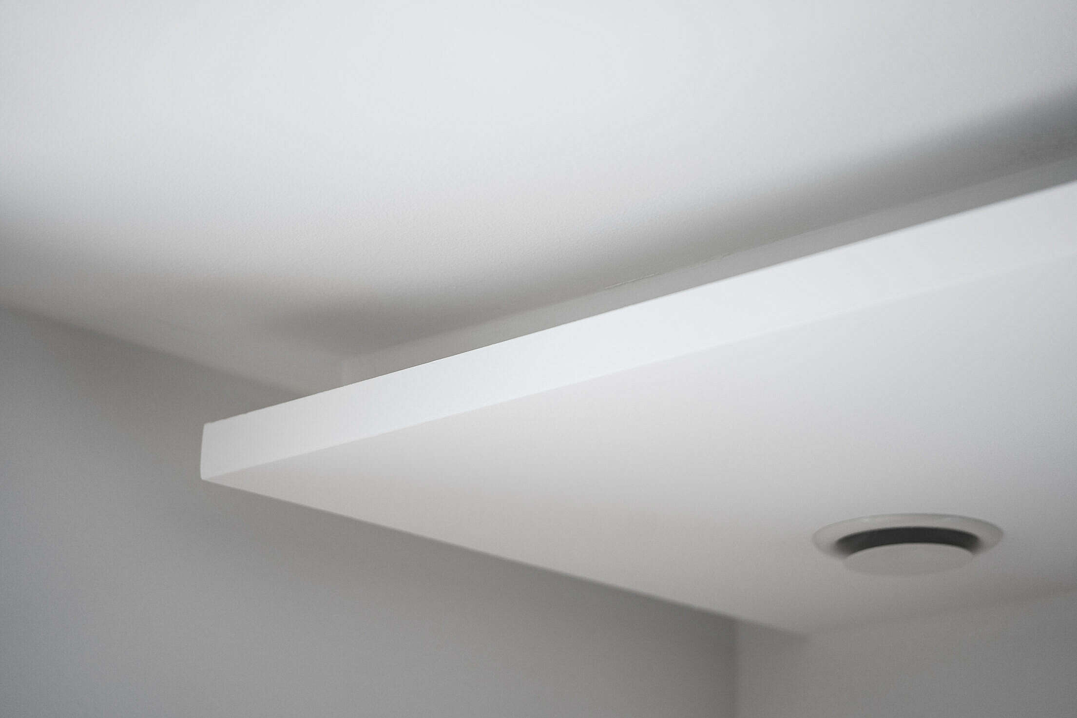 Drywall Ceiling with LED Lights Ramp and HVAC Fresh Air Vent Free Stock Photo