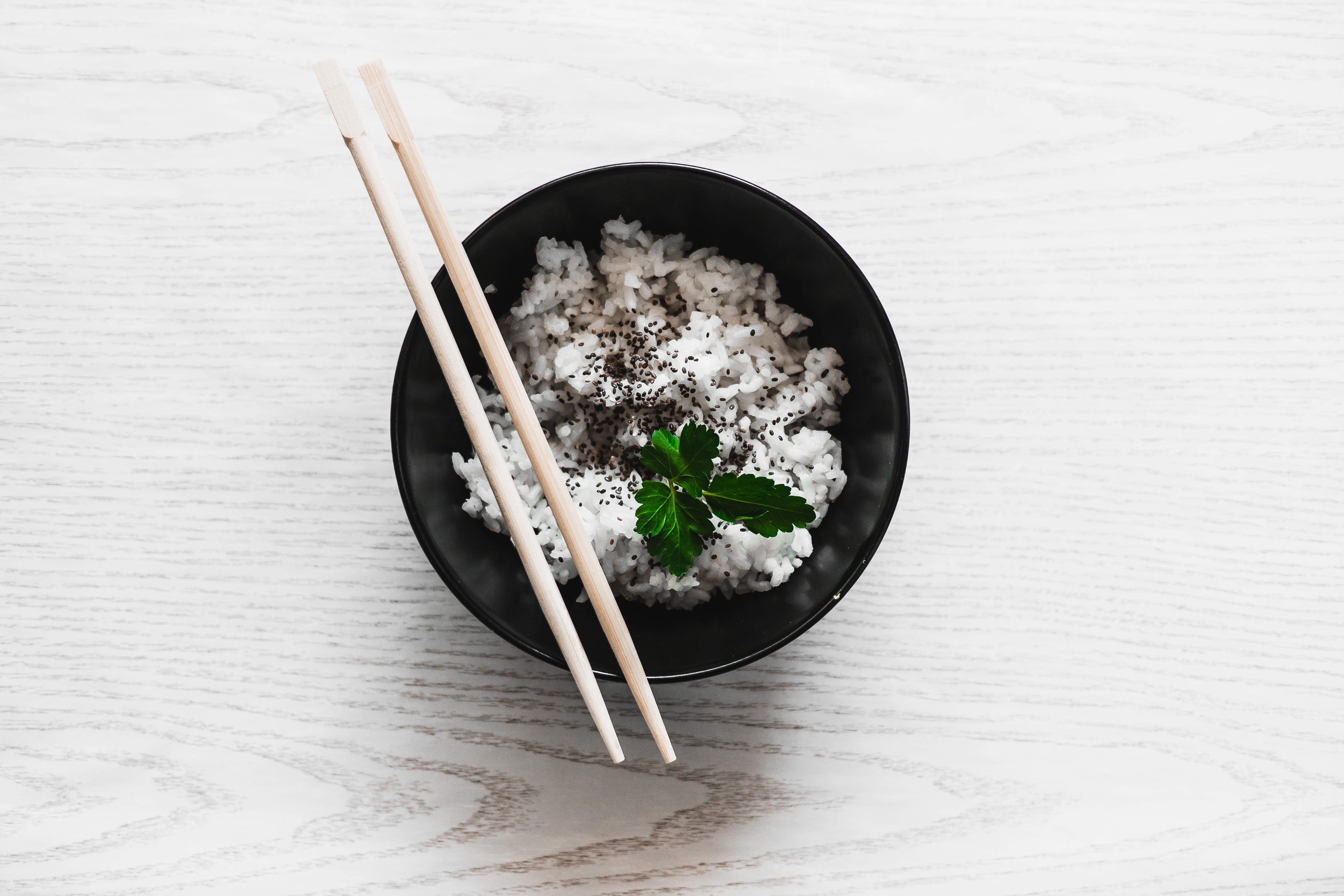 chopsticks and rice