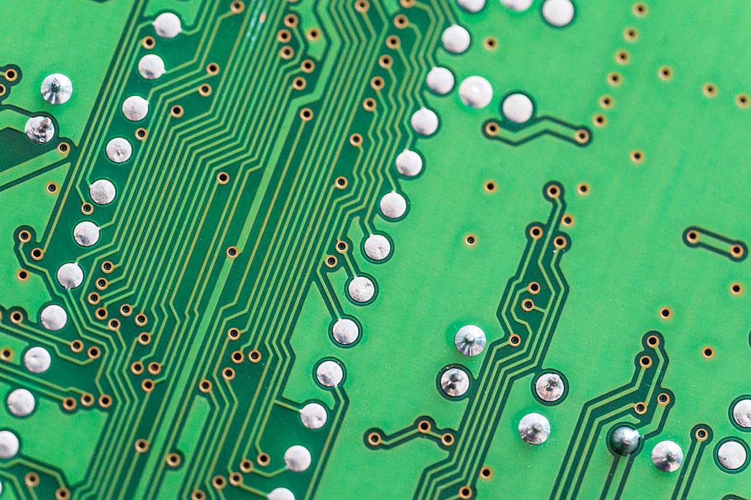 Electronic Circuit Board Close Up Background