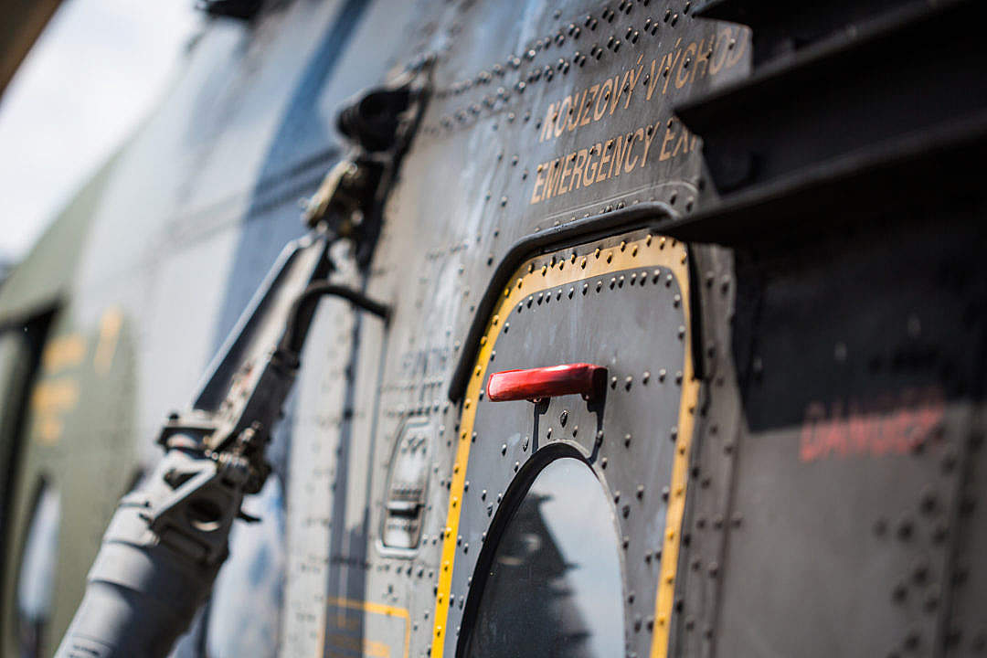 Download Emergency Exit Door on Army Helicopter FREE Stock Photo